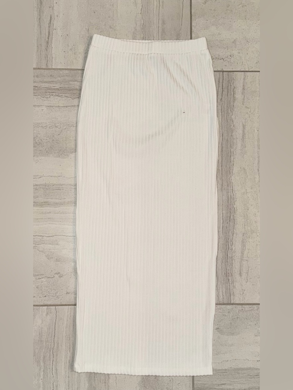 Princess Polly-Women's White Ribbed Maxi Skirt